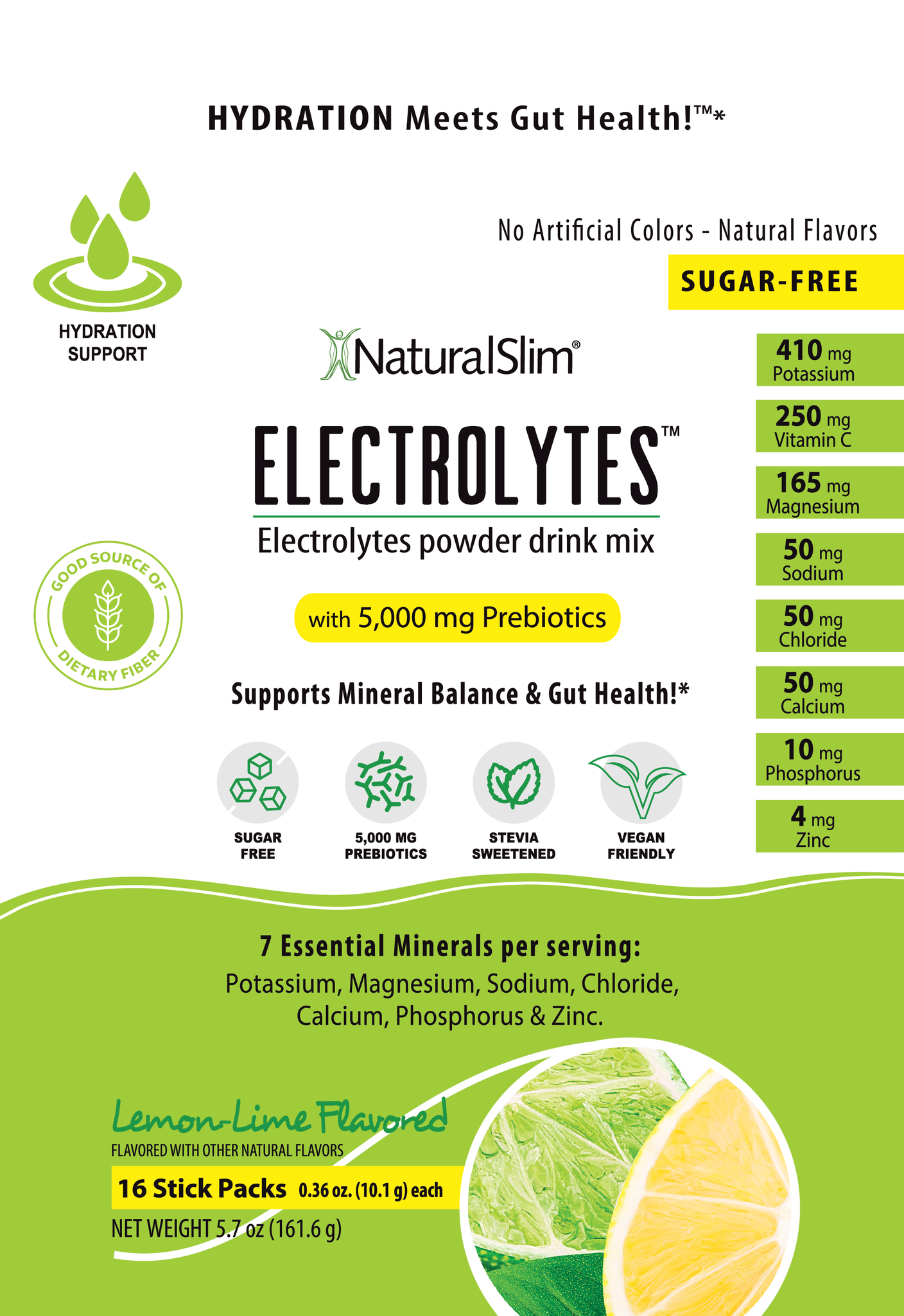 NaturalSlim Electrolitos™ Limón-Lima