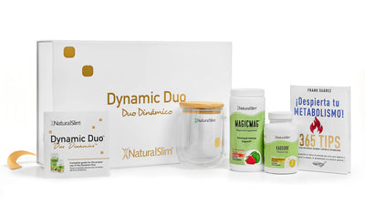Dynamic Duo Gift Set | MagicMag, Kadsorb, Despierta tu Metabolismo! Book, Mug and Gift Box with Information Leaflet| Magnesium - complete kit contents