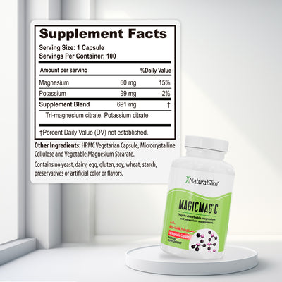 MAGICMAG Capsules - supplement facts label