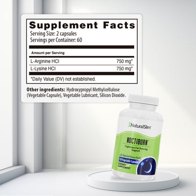NoctiBurn | Nighttime Fat Burning Support - supplement facts label