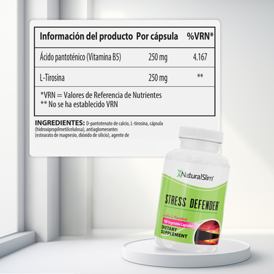 Stress Defender información nutricional