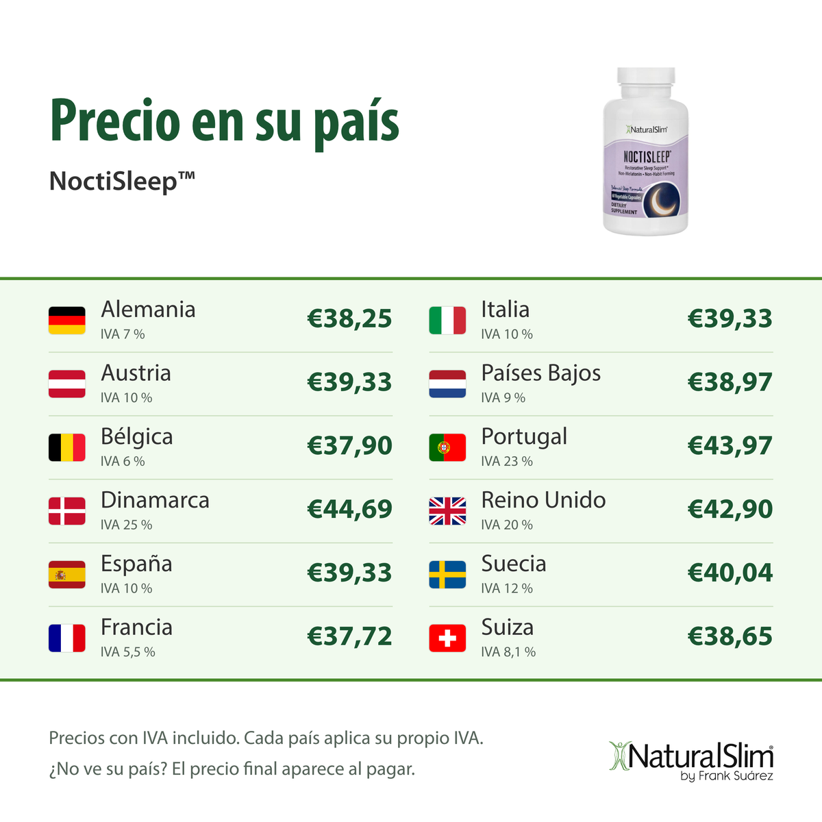 [prices:es] Precio en su país: NoctiSleep™